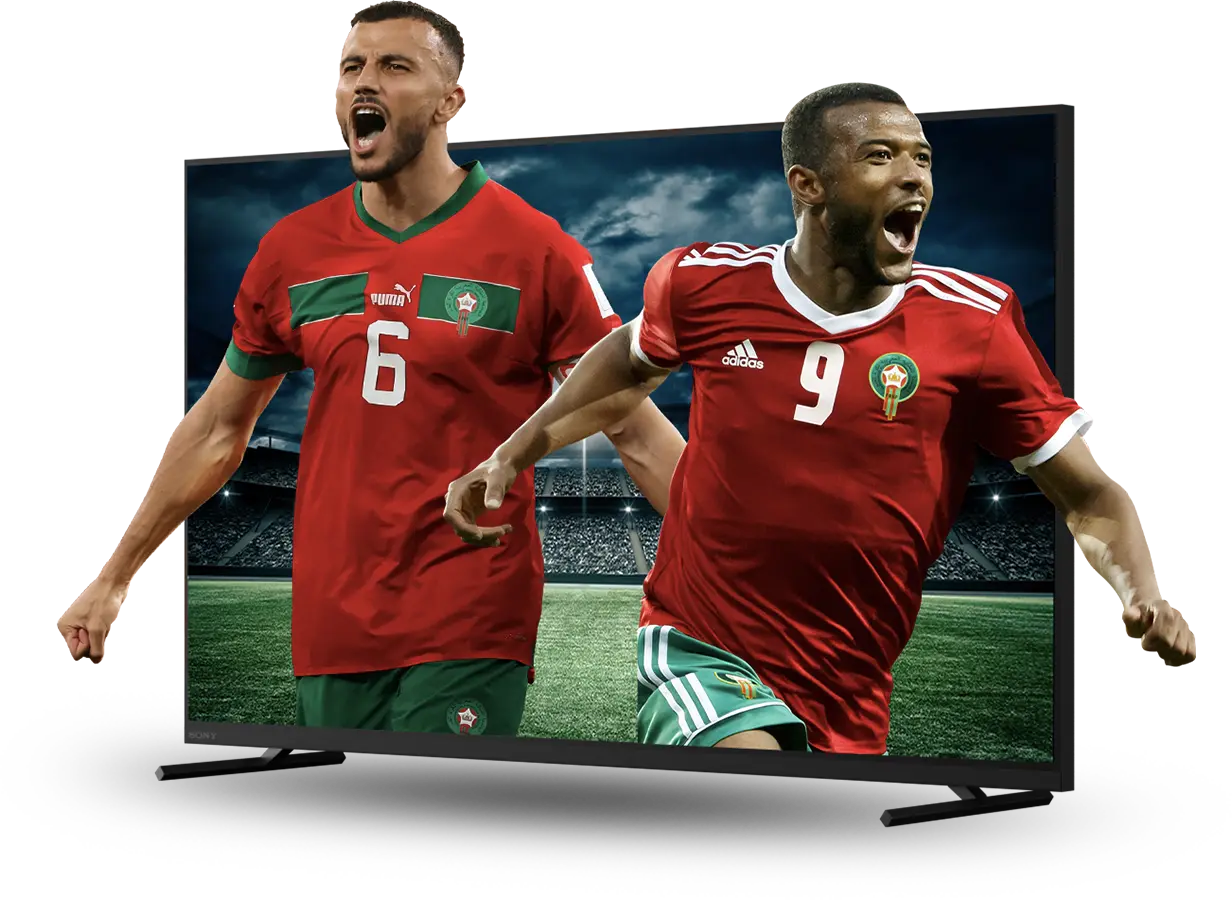 TV avec joueurs marocains